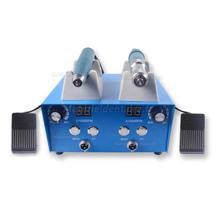 Micromoteur laboratoire dentaire sans balais AI-TE® AT-CM-38 avec pièces à main AT-A4 et AT-A7